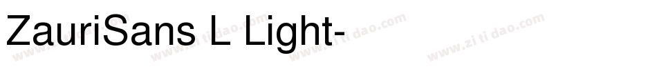ZauriSans L Light字体转换